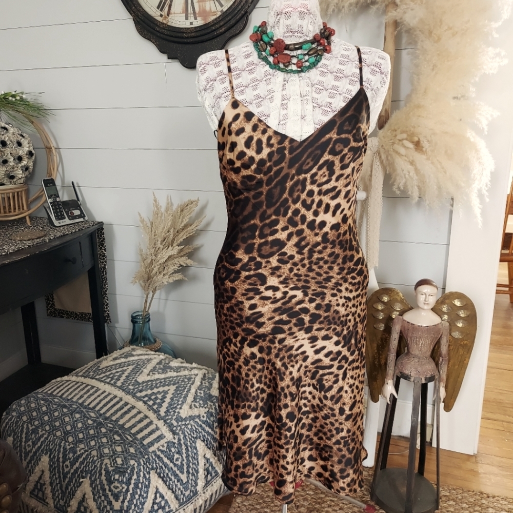 NWT F21 Leopard Slip Dress